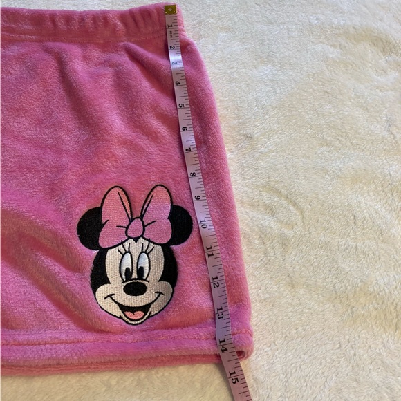 Disney Minnie Mouse Fuzzy Pink Lounge Shorts Women Size XL - Picture 6 of 9